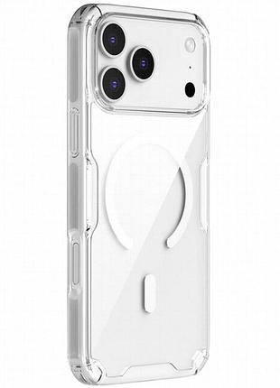 Tpu чехол nillkin nature pro magnetic для apple iphone 17 pro (6.3") бесцветный (прозрачный)