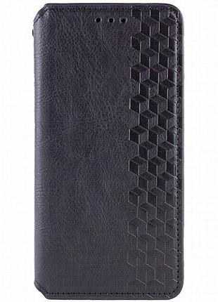 Кожаный чехол-книжка getman cubic (pu) для apple iphone 13 pro max (6.7") черный