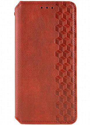 Кожаный чехол-книжка getman cubic (pu) для google pixel 7 красный