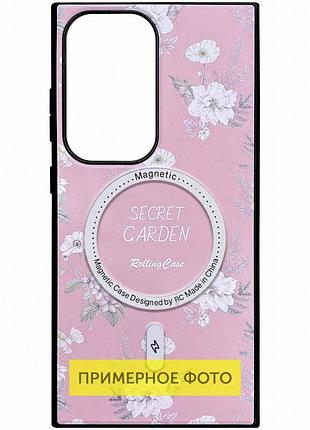 Tpu+pc чехол soft secret garden with magfit для samsung galaxy s25 ultra pink