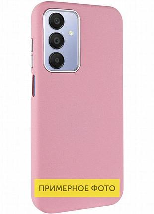 Кожаный чехол leather case metal buttons для samsung galaxy s24 ultra light pink