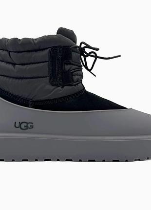Чорні черевики унісекс ugg classic mini lace-up black х угг бутс 42