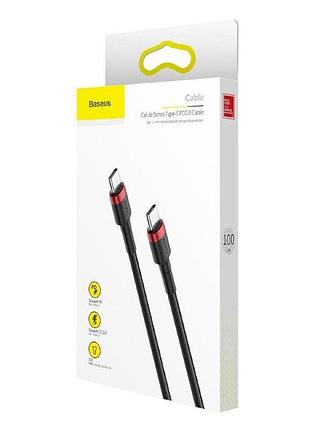 Кабель baseus cafule usb cable type-c-type-c red+black ( ) 2