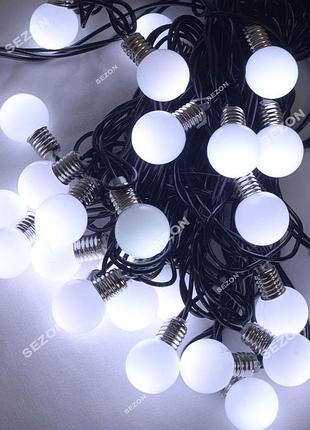 Лампочки 25мм, led 7м+ переходник, белый