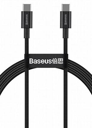 Дата кабель baseus superior series fast charging type-c to type-c pd 100w (1m) (catys-b) черный