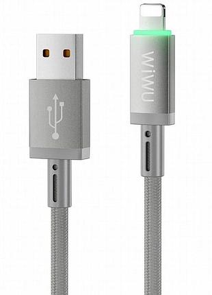 Дата кабель wiwu c081 maglink usb to lightning 12w (1m) grey