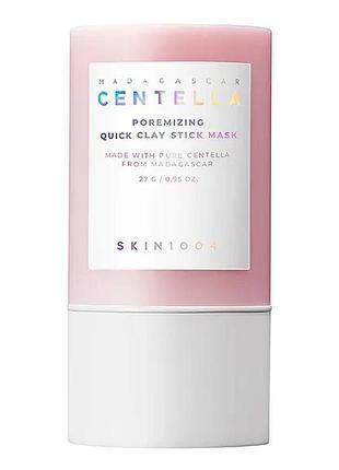 Стик-маска для очищения и сужения пор skin1004 madagascar centella poremizing quick clay stick mask