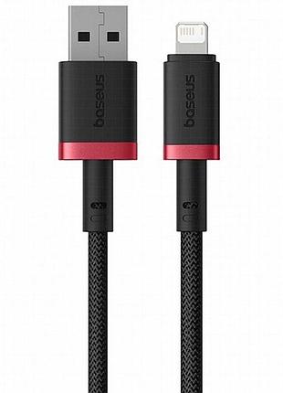 Дата кабель baseus dura series fast charging usb to lightning 2.4a (1m) (cb000122) red / black