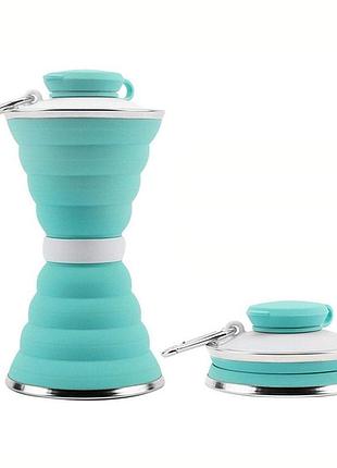 Силиконовая бутылка складная folding travel water cup 9588 (100)