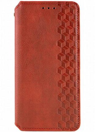 Кожаный чехол-книжка getman cubic (pu) для xiaomi redmi a3 красный
