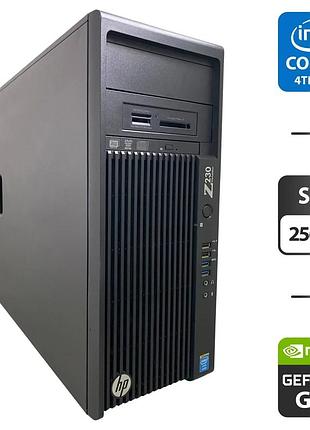 Робоча станція hp workstation z230 tower / intel core i7-4790 (4 (8) ядра по 3.6 - 4.0 ghz) / 16 gb ddr3 / 256 gb ssd / nvidia