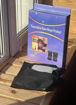 Еластичний наколінник з підігрівом knee pad, зігріваючий бандаж на коліно, чорний