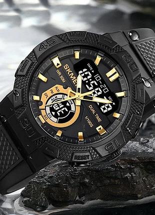 Часы наручные skmei, gold-black 3