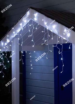 Бахрома led 5м.5м прозрачный провод, белый
