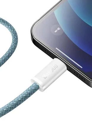 Кабель baseus dynamic series fast charging data cable type-c to ip blue ( ) 5
