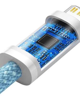 Кабель baseus dynamic series fast charging data cable type-c to ip blue ( ) 6