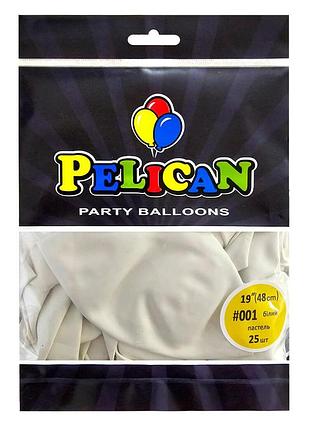 Латексні кульки "( ) пастель білий, pelican 25шт