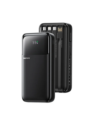 Зовнішній акумулятор remax. with fast charging cable power bank black ( )