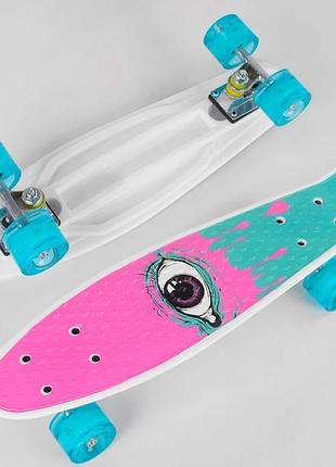Пенни скейт борд маленький лонгборд детский скейтборд best board s 29707, доска 55 см, колеса полиуритановые