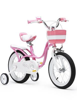 Детский велосипед royal baby little swan steel rb16-18 рожевой