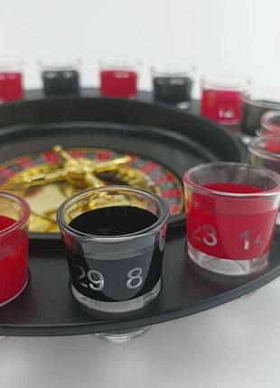 Настільна гра "алко рулетка" drinking roulette brain game set 066 16 чарок
