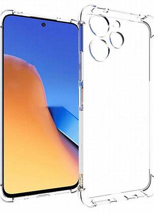 Tpu чехол getman ease logo усиленные углы full camera для xiaomi redmi 12 бесцветный (прозрачный)