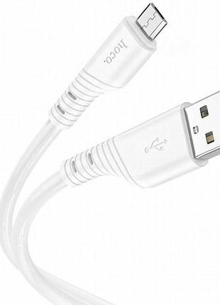 Дата кабель hoco x97 crystal color usb to microusb (1m) white