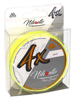 Шнур mikado nihonto fine braid 150м 0,06мм 3,25кг fluo