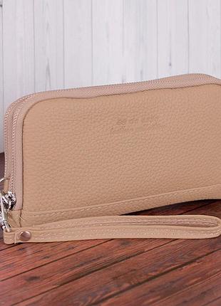 Кошелек-косметичка de esse leather collection l88003-32 бежевый