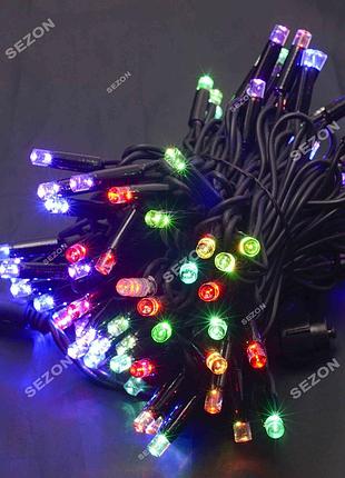 Уличная led, 10м, черный каучук,3мм, мульти rb/rg