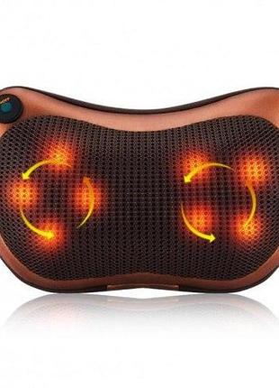 Масажна подушка massage pillow qy-8028 інфрачервоний роликовий масажер для шиї і спини