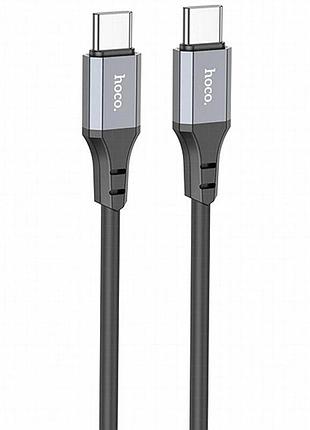 Дата кабель hoco x86 spear type-c to type-c 60w (1m) black