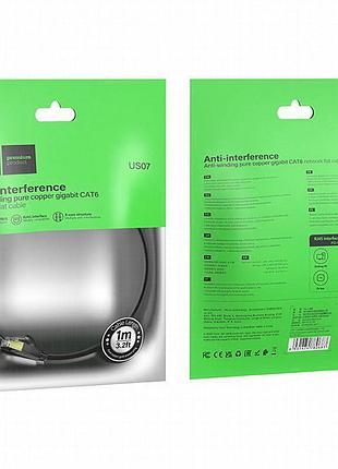 Кабель (патч-корд) hoco us07 level pro copper gigabit ethernet (1m) black 5