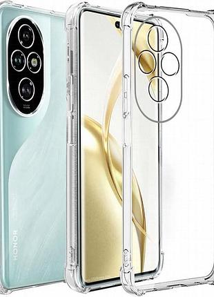 Tpu чехол getman ease logo усиленные углы full camera для honor 200 бесцветный (прозрачный)