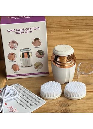 Щетка для лица с насадками soniс facial cleansing drush with lt - ( )