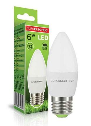 Лампа світлодіодна 6w e27 cl (100) тм euroelectric