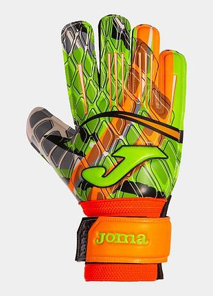 Перчатки вратарские joma calcio 23 салатов-оранжевый уни 7 (19,6 см)