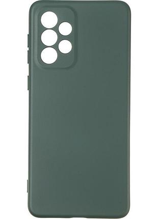 Чохол silicone case для samsung galaxy a33 5g / a336 бампер із мікрофіброю зелений
