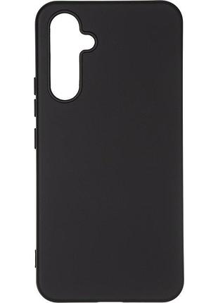 Чехол silicone case для samsung galaxy a54 5g / a546 бампер с микрофиброй черный