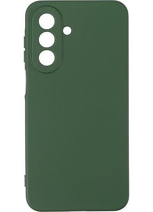Чехол silicone case для samsung galaxy a27 / a276 бампер с микрофиброй зеленый
