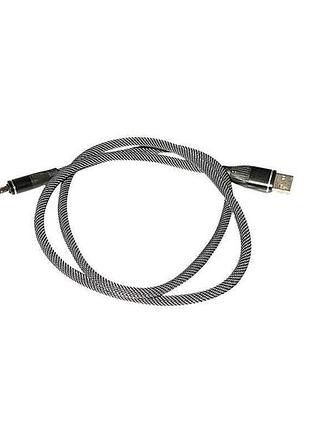 Кабель microusb нейлоновый usb 6a 1м серый тм kmt