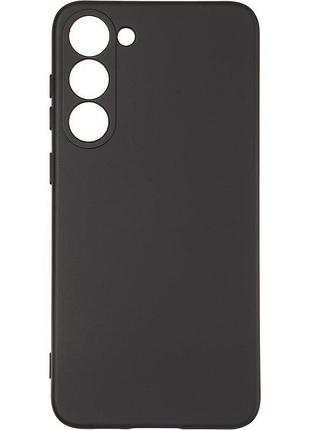 Чохол silicone case для samsung galaxy s23 plus бампер із мікрофіброю чорний