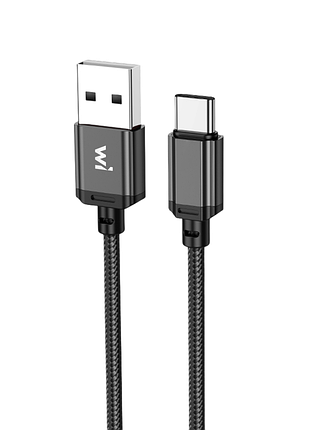 Кабель wibrand cobra nylon charging data cable for type-c black (wi. )