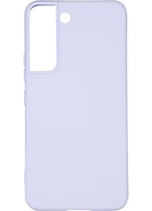 Чохол silicone case для samsung galaxy s22 / s901 бампер із мікрофіброю lilac blue