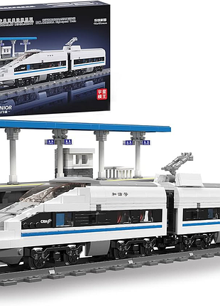 Конструктор 12021 железная дорога на р/у, аккумулятор 3.7v, 1211+дет, длина пути 478см, длина поезда 56см