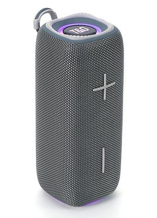 Bluetooth-колонка с rgb подсветкой, speakerphone, радио, grey