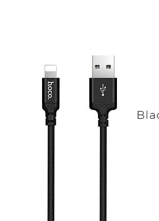 Кабель hoco usb to ip,, nylon, aluminum connectors, black ( )