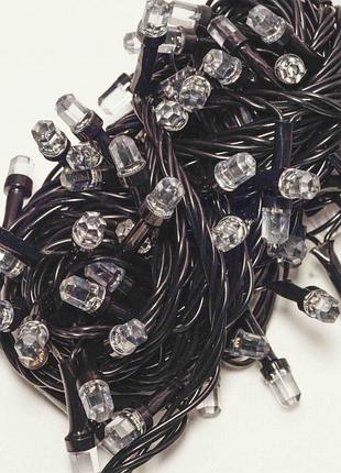 Рубин led черный провод 20м, белый теплый 2