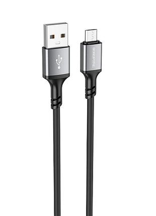 Кабель borofone micro famous silicone charging data cable black ( )