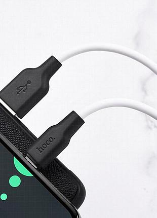 Дата кабель hoco x21 plus silicone type-c cable (1m) черный / белый 2